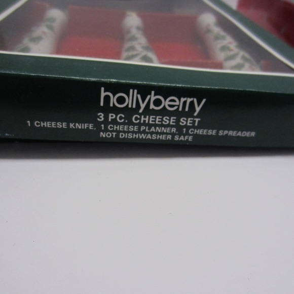 Holly Berry Christams 3PCS Cheese cutter Stainless steel /home holid divid plate - Picture 2 of 11